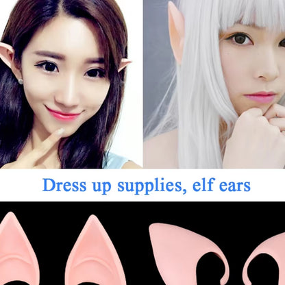 Mysterious Angel Elf Ears Latex Ears for Fairy Cosplay Costume Accessories Halloween Decoration Photo Props Adult Kids Toys